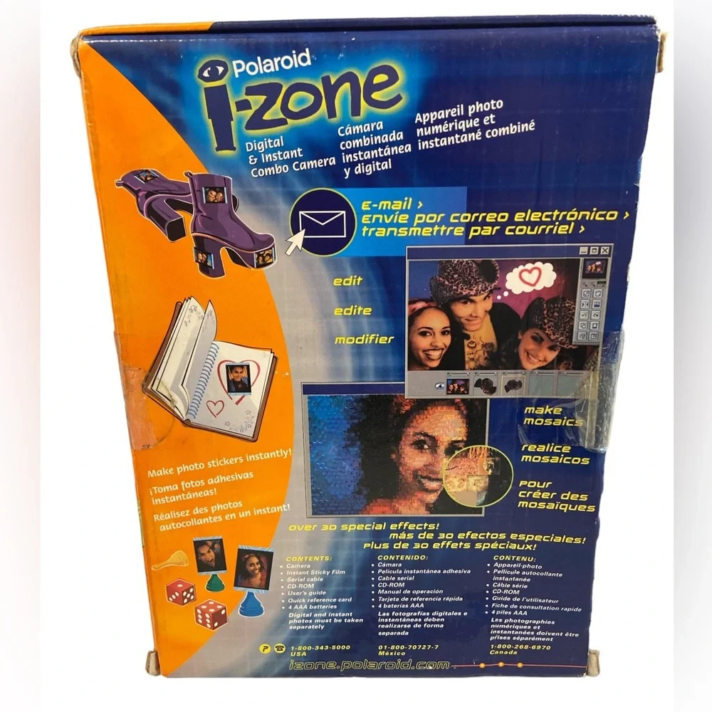 NIB Y2K VINTAGE POLAROID iZone CAMERA KIT - PHOTO STICKERS